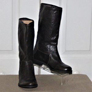 NWOB GIANNI BINI LEATHER BOOTS SIZE 6 BLACK